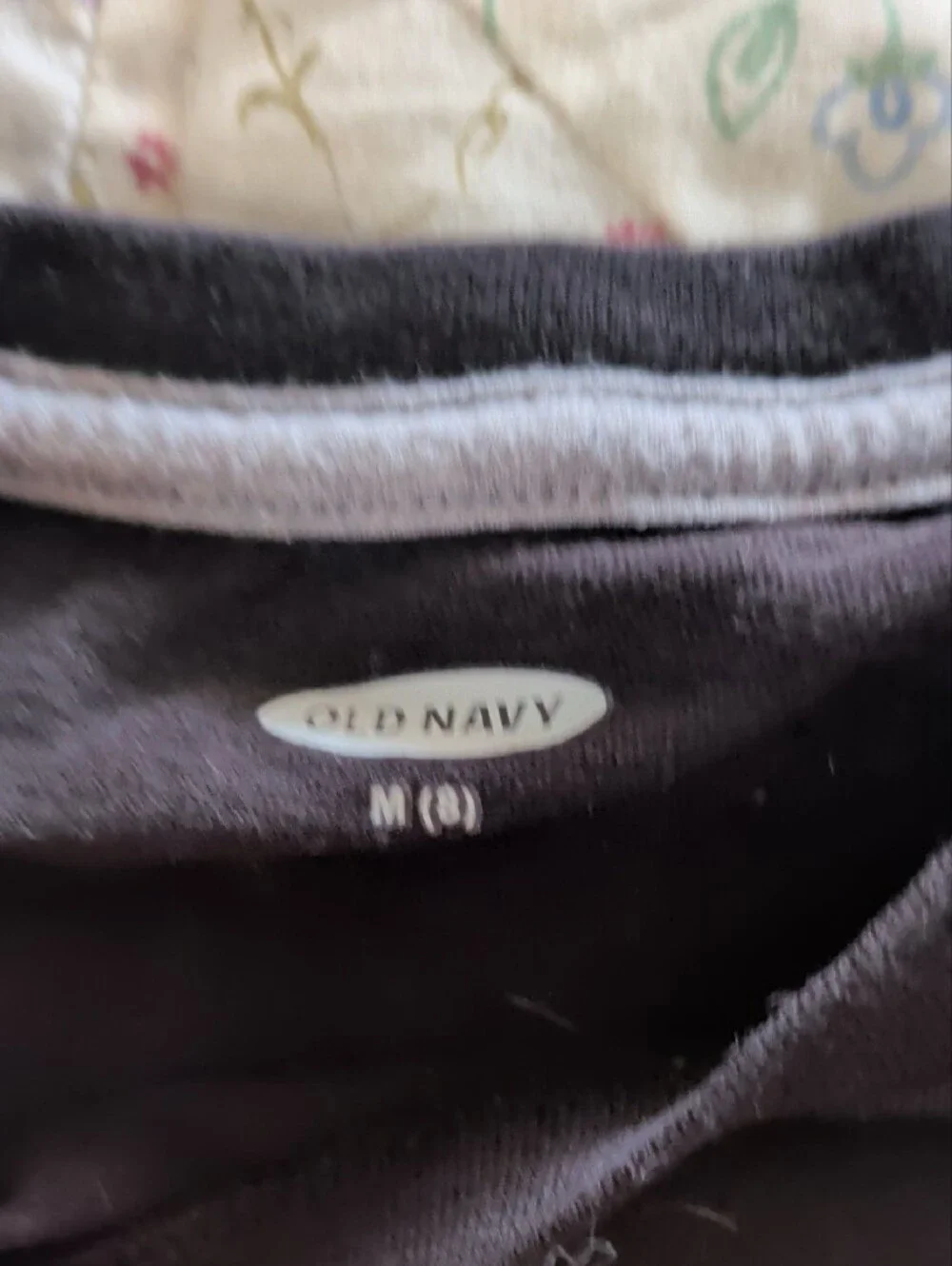 Old Navy Black T-Shirt with Gray Neckband